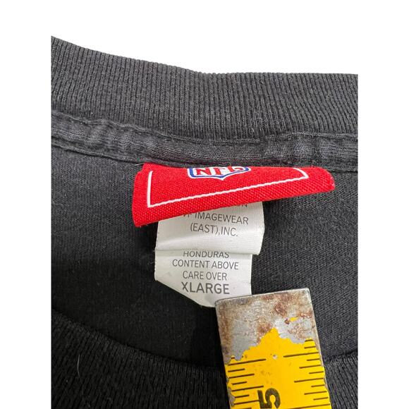 Vintage Y2K Oakland Raiders Helmet Black T-Shirt - size XL - Picture 5 of 8